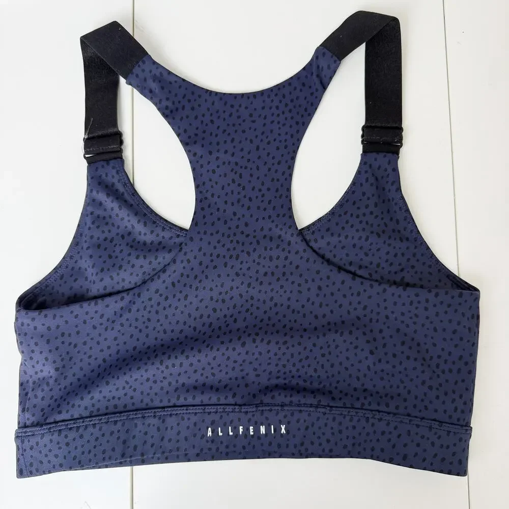 All Fenix Montana Racerback Sports Bra Speckled Blue - L